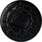 Ekena Millwork Darnay Ceiling Medallion (Fits Canopies up to 7 1/4"), Hand-Painted Jet Black, 29 1/4"OD x 2"P CM29DABLF - alternate 1